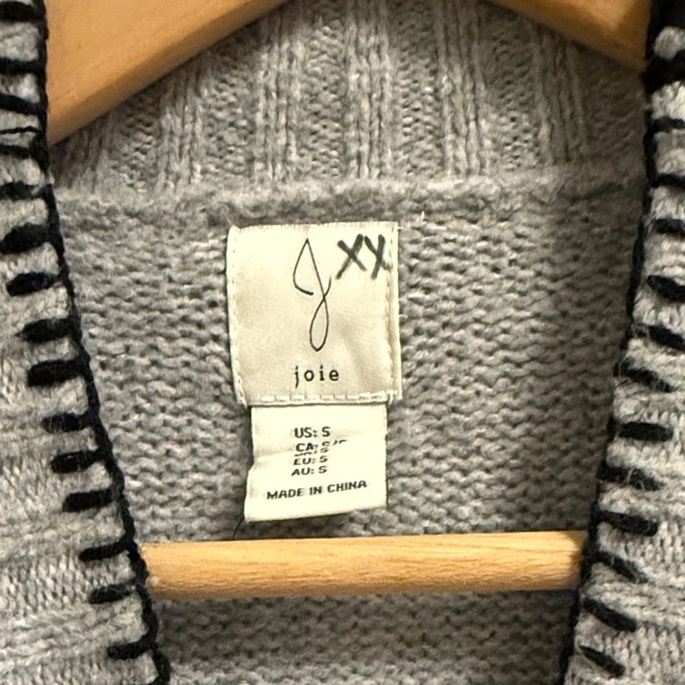 Joie Mockneck Sweater with Black Trim
